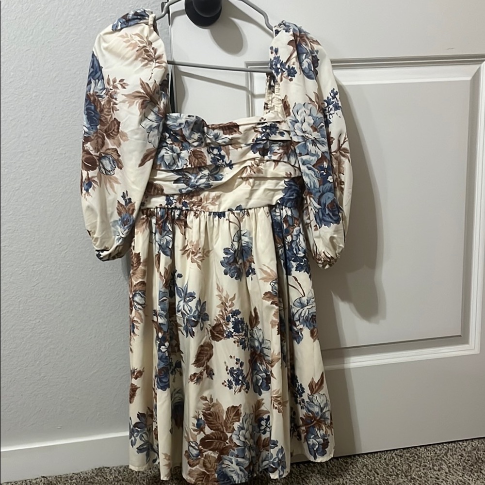 Abercrombie Emerson Poplin Puff Sleeve  Dress